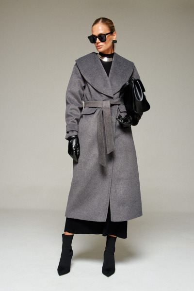 Пальто Beautiful&Free 7019 графит - фото 1