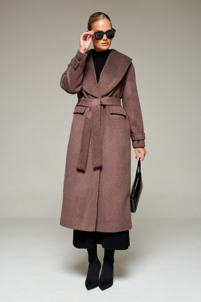 Пальто Beautiful&Free 7019 какао - фото 12