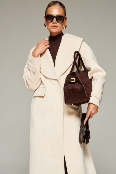 Пальто Beautiful&Free 7019 молоко - фото 12