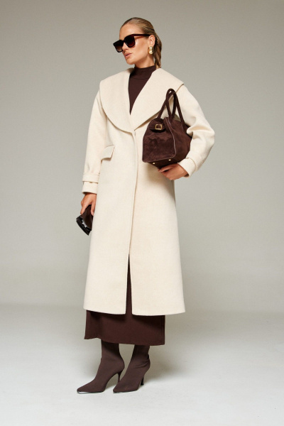 Пальто Beautiful&Free 7019 молоко - фото 11