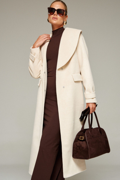 Пальто Beautiful&Free 7019 молоко - фото 7