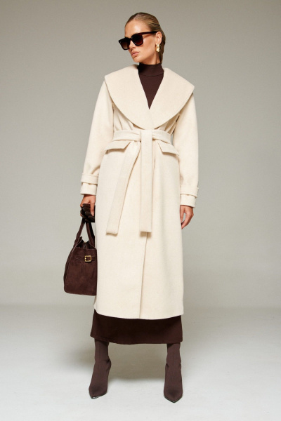 Пальто Beautiful&Free 7019 молоко - фото 1