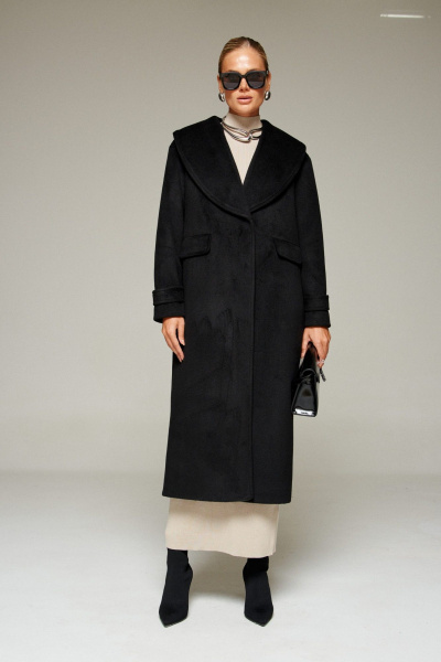 Пальто Beautiful&Free 7019 черный - фото 4