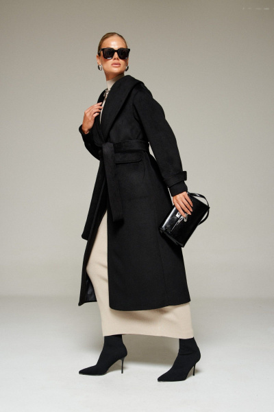 Пальто Beautiful&Free 7019 черный - фото 5