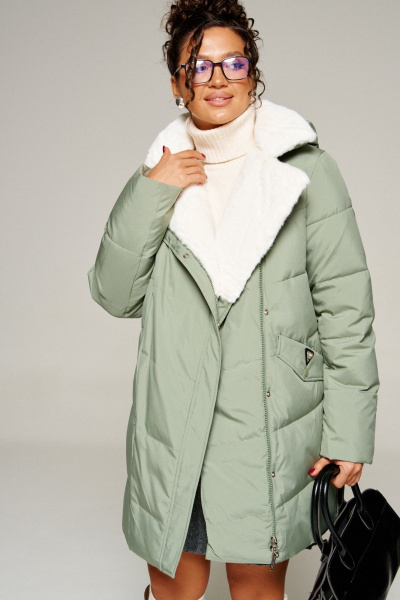 Пальто Beautiful&Free 8020 мятный - фото 9