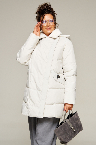 Пальто Beautiful&Free 8020 светло-серый - фото 6