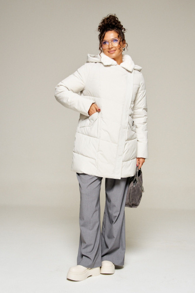 Пальто Beautiful&Free 8020 светло-серый - фото 7