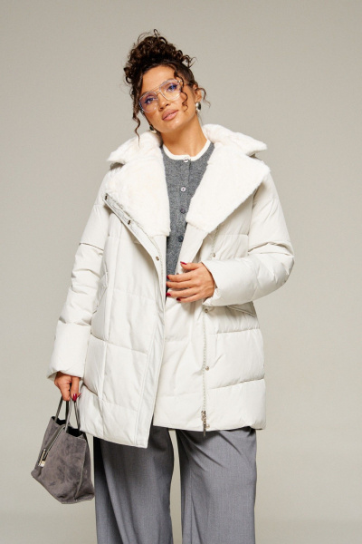 Пальто Beautiful&Free 8020 светло-серый - фото 3