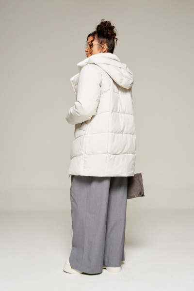 Пальто Beautiful&Free 8020 светло-серый - фото 8