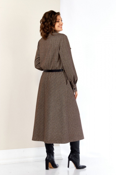 Платье AVA fashion М-157 коричневый - фото 5