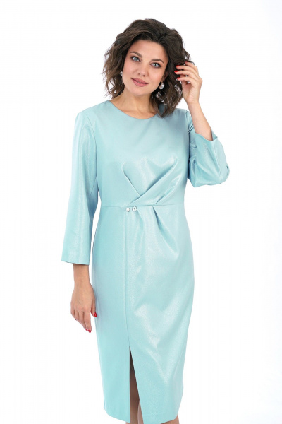 Платье Alani Collection 2455 голубой - фото 7