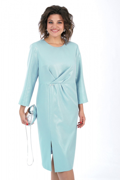 Платье Alani Collection 2455 голубой - фото 6