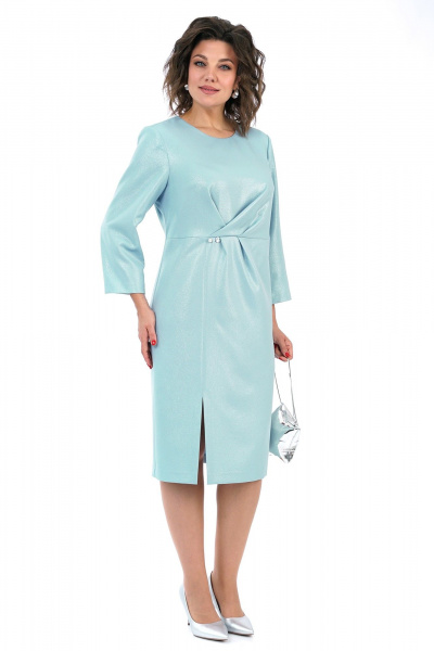 Платье Alani Collection 2455 голубой - фото 4