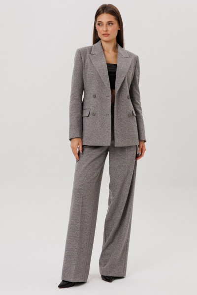 Брюки DNM 040 мелкий_квадратик_серо-бежевый - фото 6