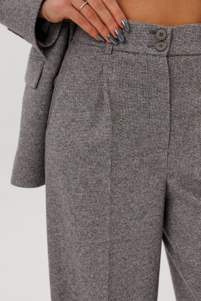 Брюки DNM 040 мелкий_квадратик_серо-бежевый - фото 8
