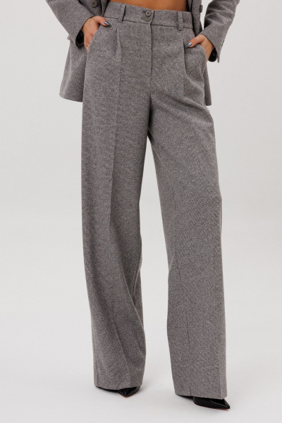 Брюки DNM 040 мелкий_квадратик_серо-бежевый - фото 7