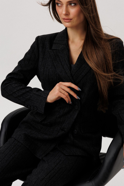 Жакет DNM 041 черная_полоска - фото 6