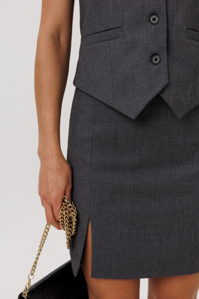 Юбка DNM 043 серый - фото 2