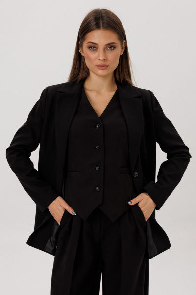 Жакет свободного кроя с подплечниками и подкладкой DNM 031 - фото 3