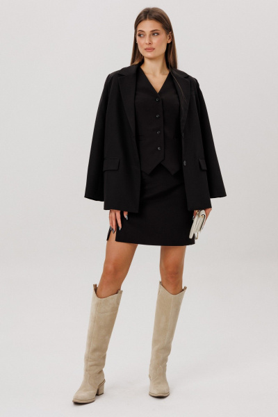 Жакет свободного кроя с подплечниками и подкладкой DNM 031 - фото 6