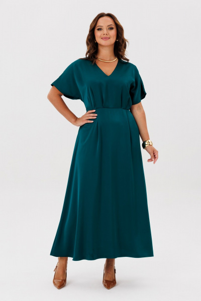 Платье ANIDEN 712-3 изумрудный - фото 1