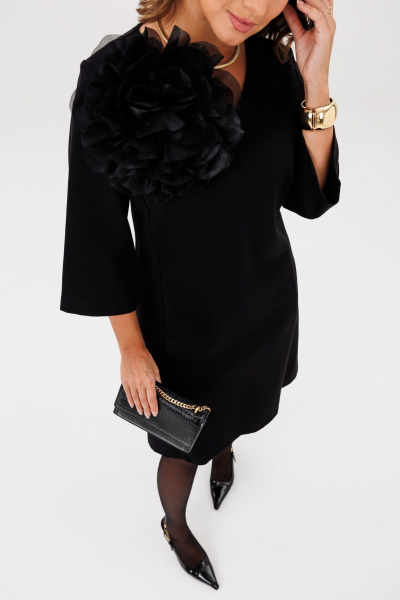 Брошь, платье ANIDEN 716-1 черный - фото 5