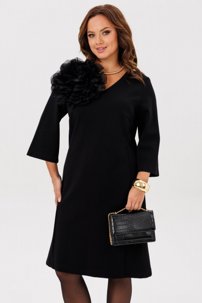 Брошь, платье ANIDEN 716-1 черный - фото 2