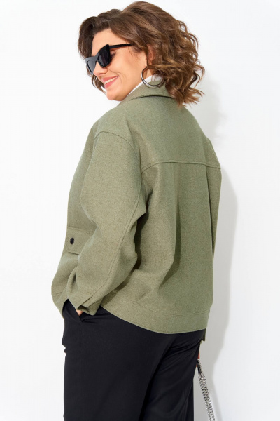 Брюки, жакет Liliana 1482БРП олива+черный - фото 6