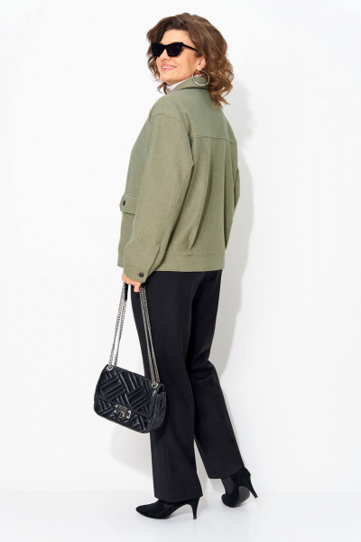 Брюки, жакет Liliana 1482БРП олива+черный - фото 4