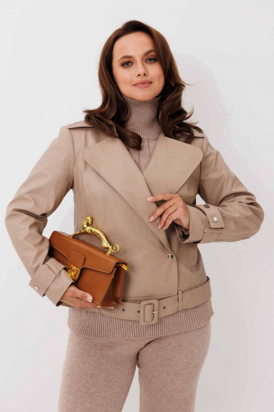 Жакет Mislana 1253 бежевый - фото 3