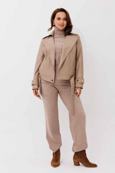 Жакет Mislana 1253 бежевый - фото 9