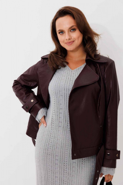Жакет Mislana 1253 бордо - фото 4