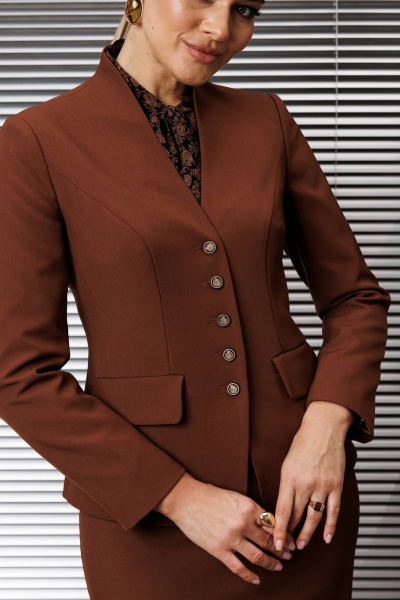 Блуза, жакет, юбка Мода Юрс 25-2808 кэмел - фото 2