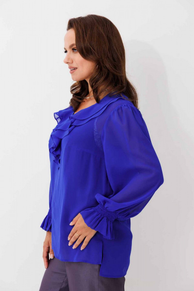 Блуза Mislana 1192 синий - фото 3
