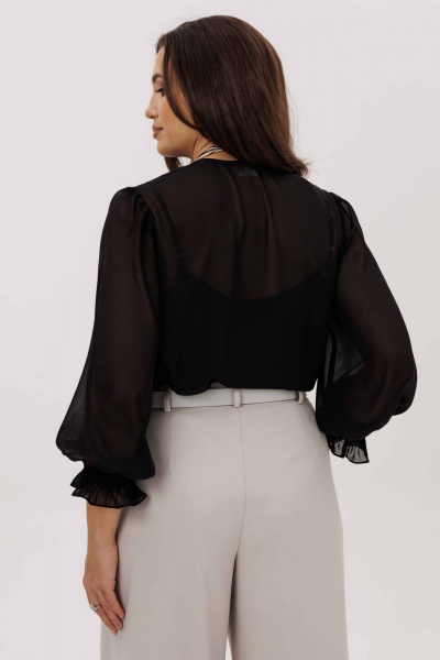 Блуза Mislana 1192 черный - фото 6