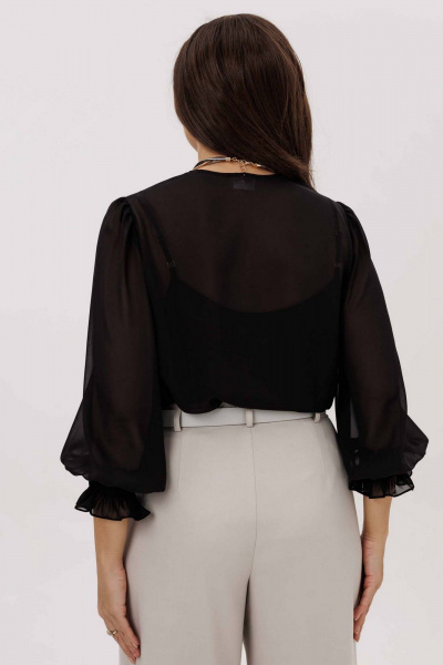 Блуза Mislana 1192 черный - фото 5