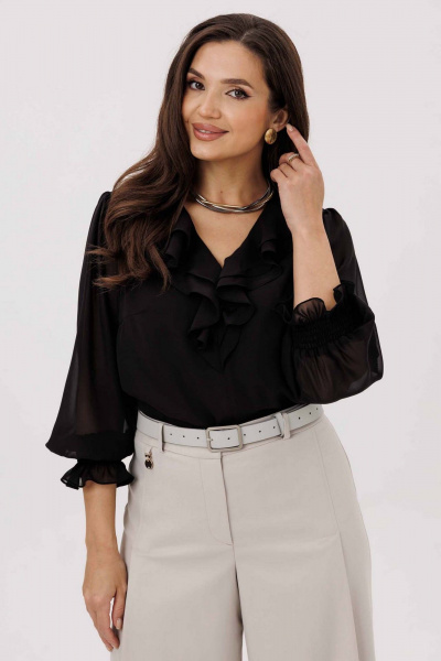 Блуза Mislana 1192 черный - фото 1