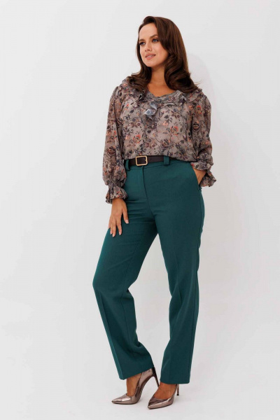 Блуза Mislana 1192 хаки - фото 6