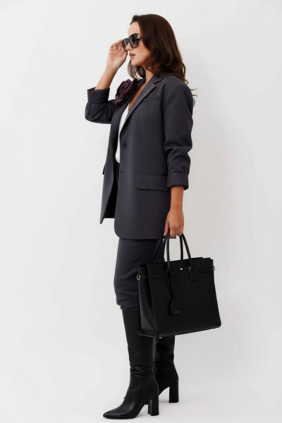 Брюки, жакет Mislana 1249 полоска_розовая - фото 4