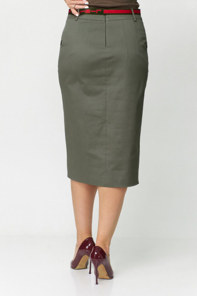 Юбка БелЭльСтиль 598-3_02_22 олива - фото 6