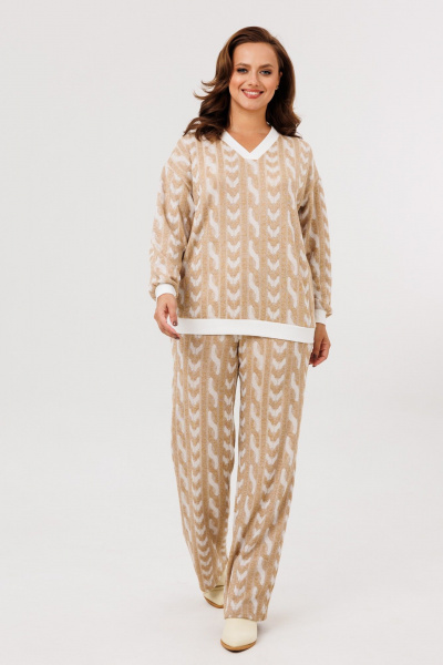 Брюки, джемпер Mubliz 279 бежевый - фото 8