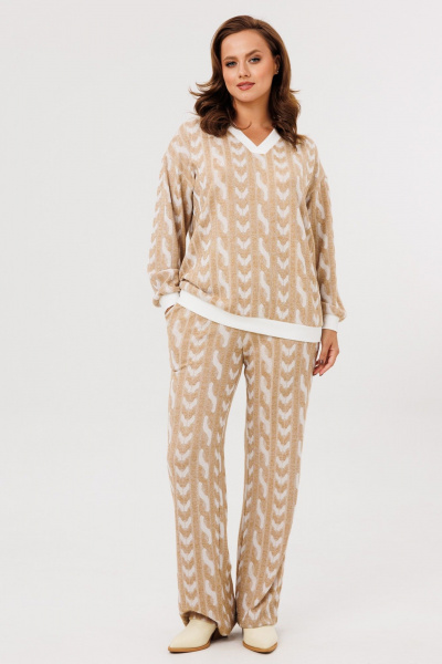 Брюки, джемпер Mubliz 279 бежевый - фото 7