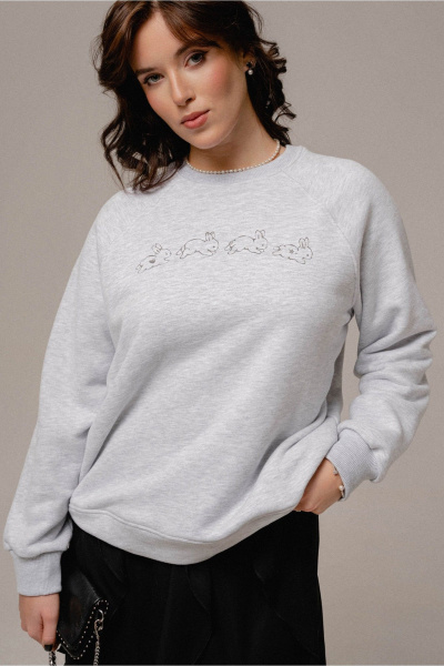 Джемпер JRSy 2634 меланж_светло-серый - фото 3