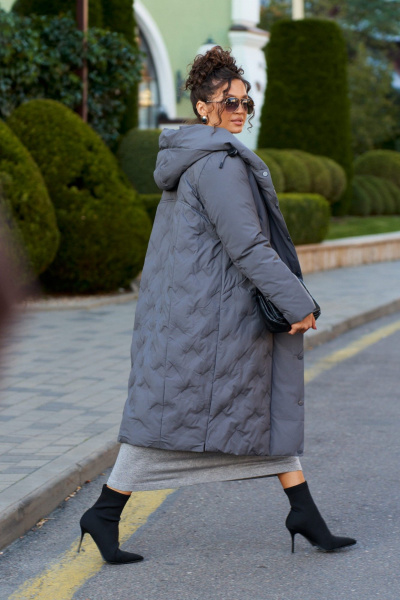 Пальто Beautiful&Free 8015 графит - фото 3