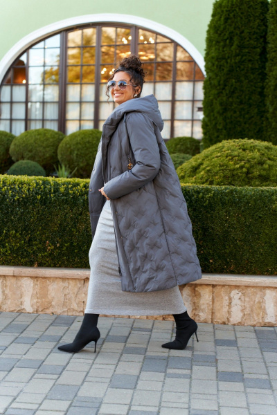 Пальто Beautiful&Free 8015 графит - фото 2