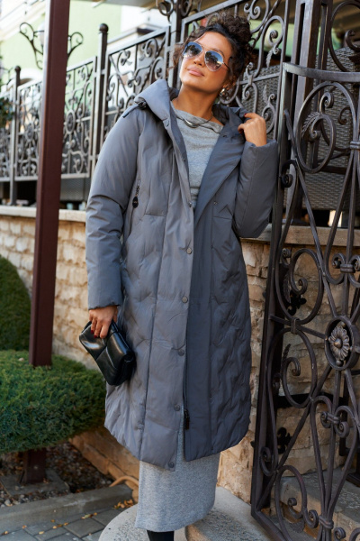 Пальто Beautiful&Free 8015 графит - фото 4