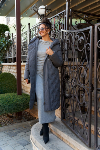 Пальто Beautiful&Free 8015 графит - фото 5