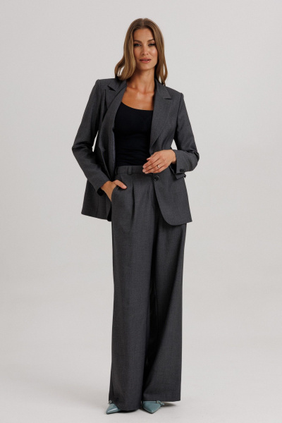 Брюки, жакет Ларс Стиль 1116/4 темно-серый - фото 5
