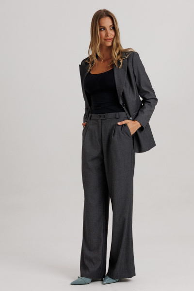 Брюки, жакет Ларс Стиль 1116/4 темно-серый - фото 2