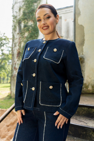 Брюки, жакет ADARIN А23 джинс - фото 4